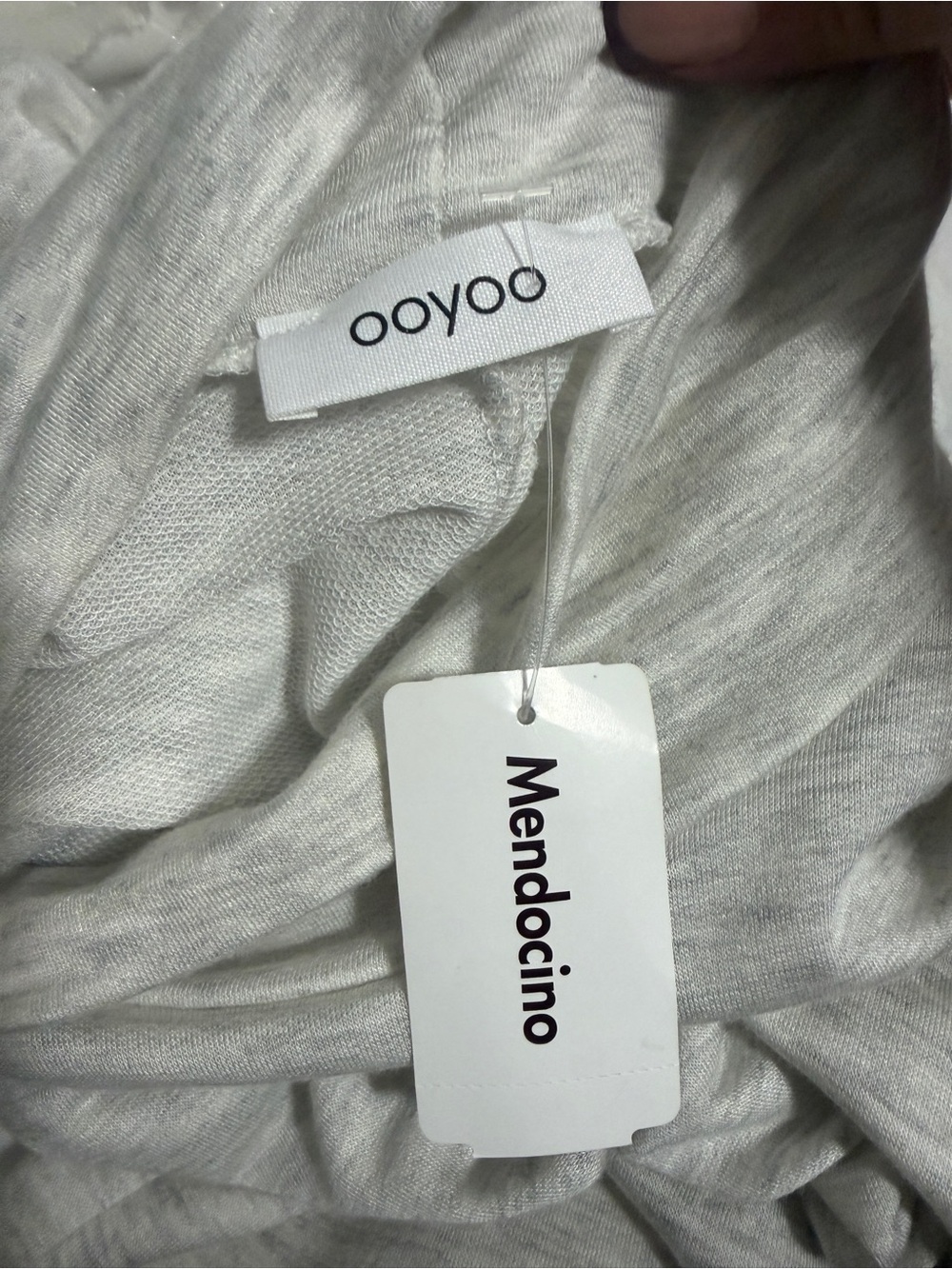 Ooyoo by Mendocino Long Sleeve Turtleneck Dress Light Gray - Picture 5 of 8